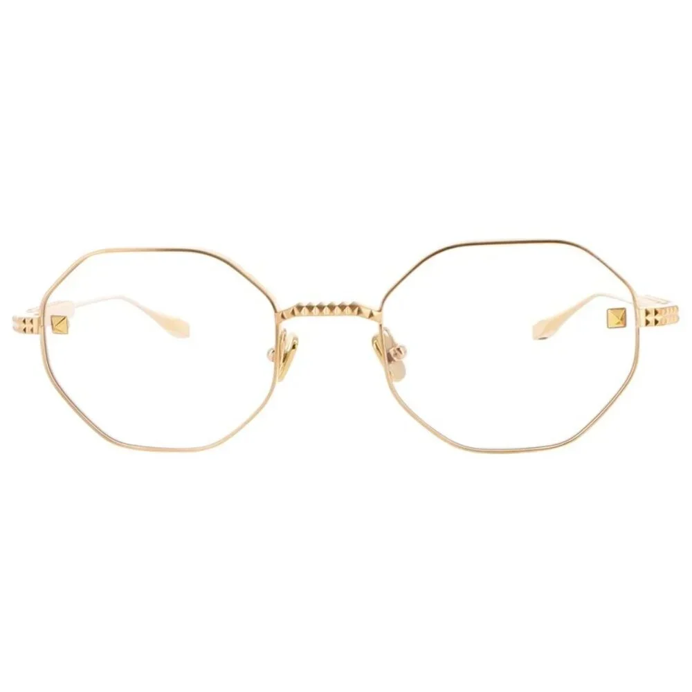 NWT VALENTINO EYEGLASSES GEOMETRIC WOMEN GOLD EYEWEAR